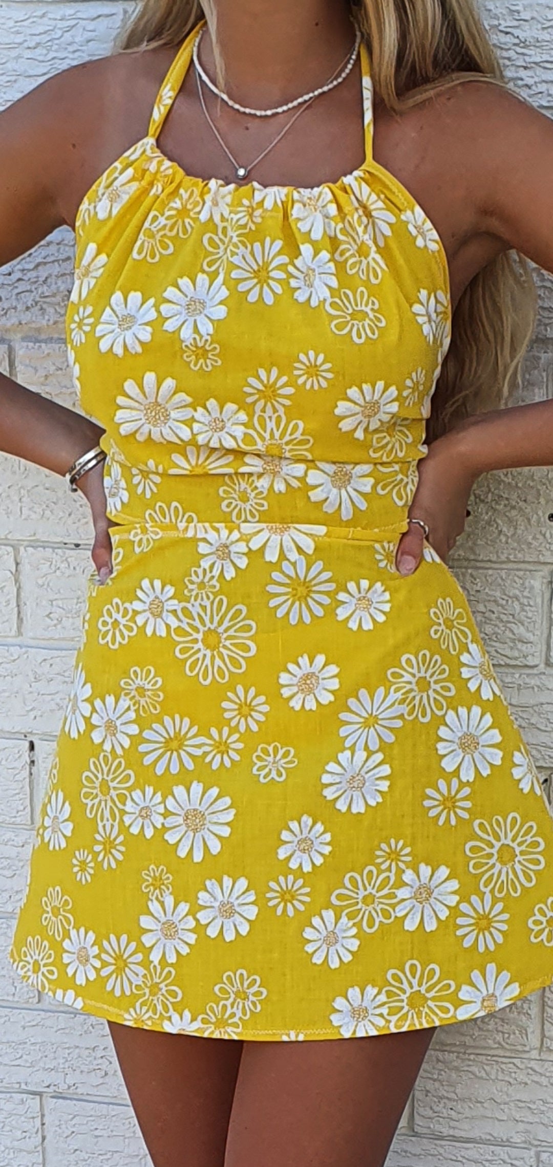 Twiggy Tie Top (Yellow )