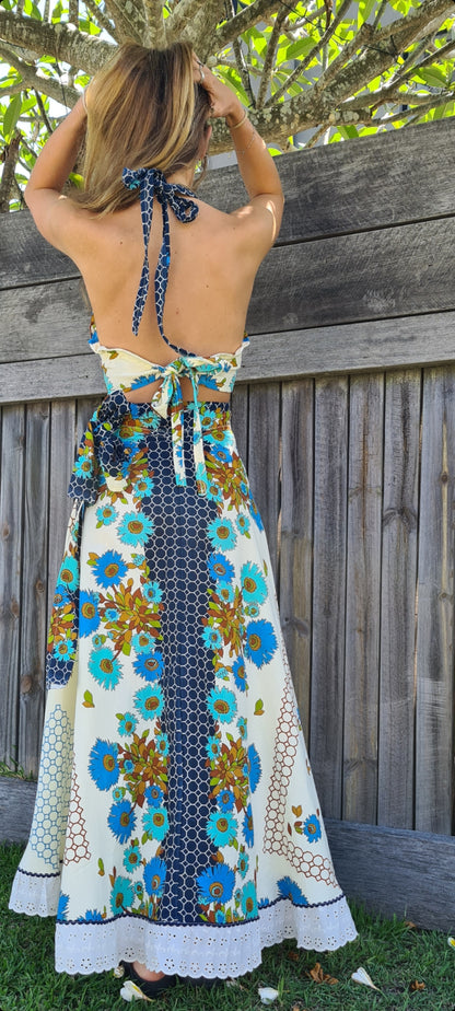 Linen Blue-Bell Maxi Wrap