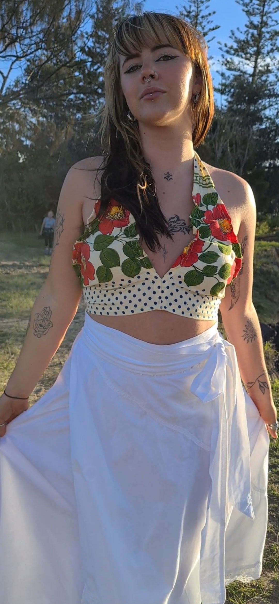 Red Frida Halter Top