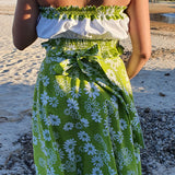 Daisy Green Jeannie Top & Wrap Skirt Set