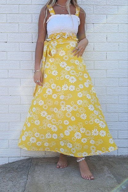 Daisy Yellow  Wrap Skirt