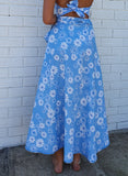 Daisy Blue Wrap Skirt