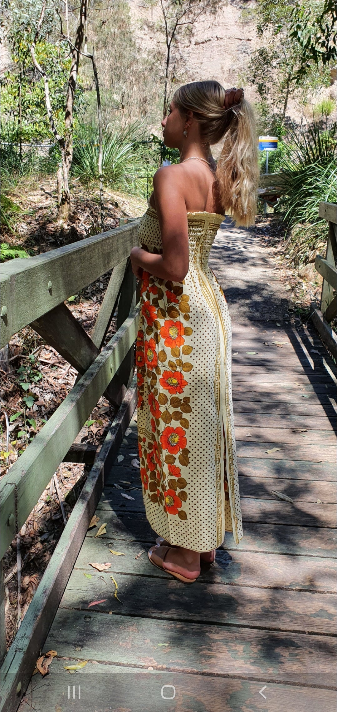 Frida Orange Linen Maxi