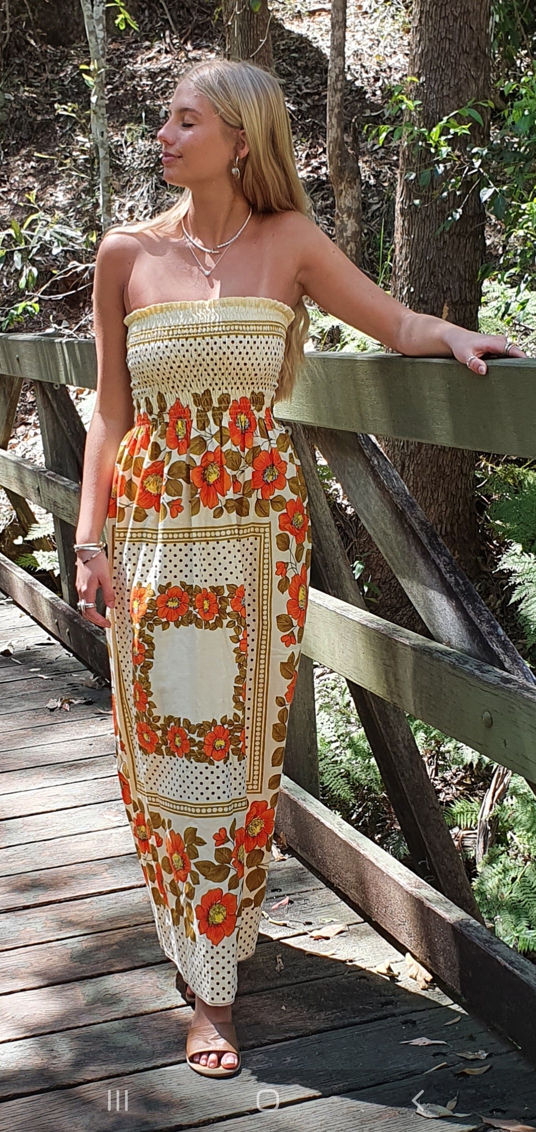 Frida Orange Linen Maxi