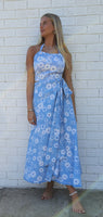 Daisy Blue Wrap Skirt