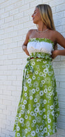 Daisy Green Jeannie Top & Wrap Skirt Set
