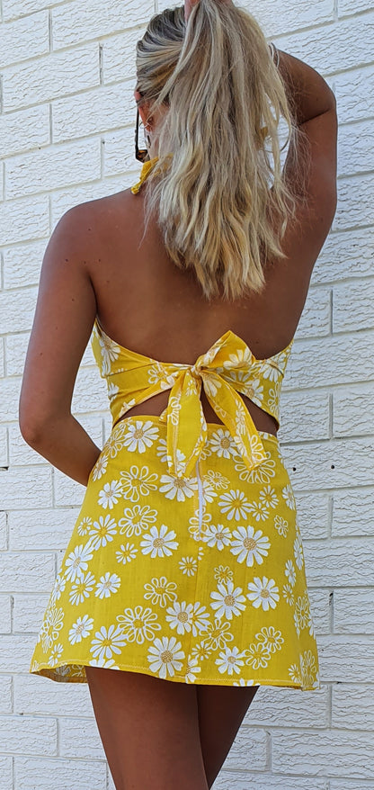 Yellow Daisy Mini Skirt