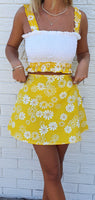 Yellow Daisy Mini Skirt