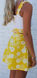 Yellow Daisy Mini Skirt