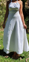 White Damask Wrap Skirt
