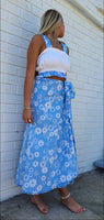 Daisy Blue Wrap Skirt