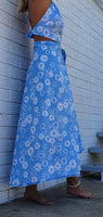 Daisy Blue Wrap Skirt