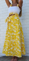 Daisy Shirred Yellow Wrap Set