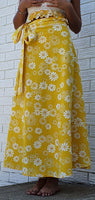Daisy Shirred Yellow Wrap Set