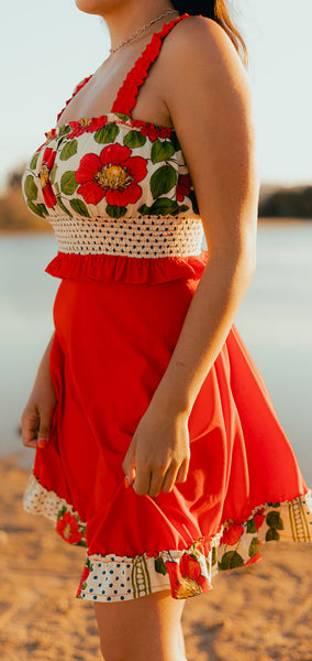 Red Frida Vintage Flower Set