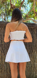 Twiggy Mini Skirt  (White Damask)